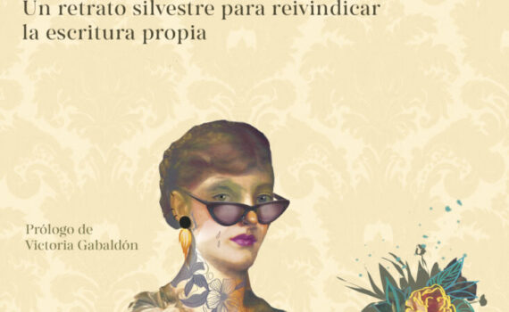 Imagen de cubierta: señora de época con gafas de sol modernas con fondo amarillo.